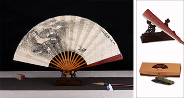 重慶大學 江岸人家夏布扇定制